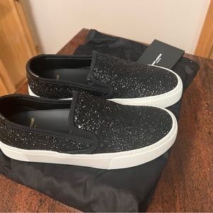 Saint Laurent Venice Low T Slip on Glitter